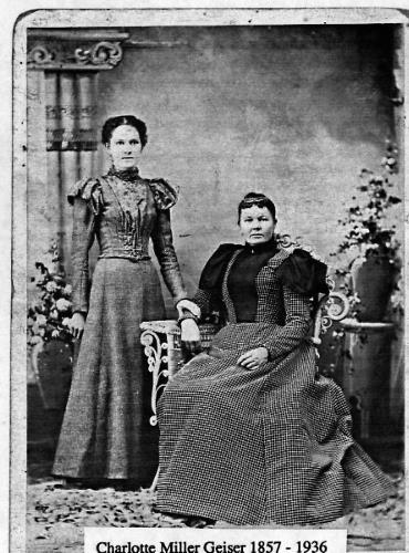 Charlotte (Miller) Geiser with daughter Rose - 1895