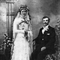 Henry L. & Rose (Geiser) Kelm's wedding portrait - July 19, 1898