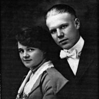 Elmer & Loretta (Weller) Kelm's wedding portrait - May 25, 1918