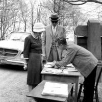 Membership drive at the Minnesota Landscape Arboretum - 1963?