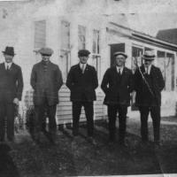 Alois Kerber and sons, Alois, William F. Jacob, Dan and Matt. - circa unknown