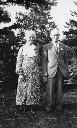 Emil and Angela (Pauly) Klein on their golden wedding anniversary  - 1934