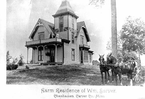 Farm residence of William Sarver built between 1856-1859.