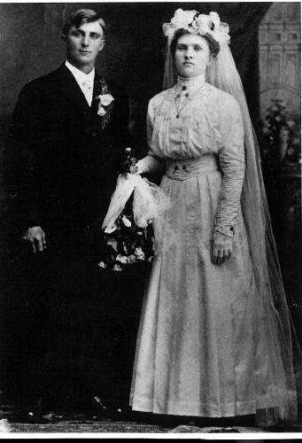 William Frank & Sophia (Williams) Kerber's wedding portrait - September 20, 1910