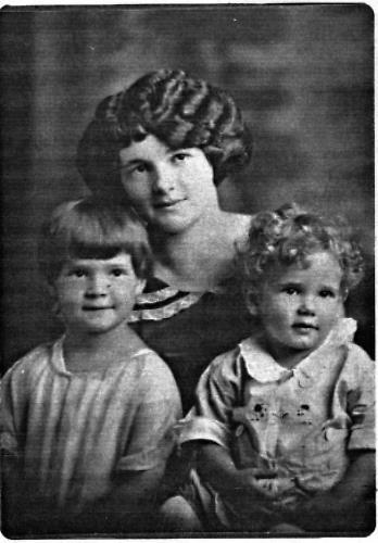Loretta (Weller)  Kelm with daughter Mickey and son Doug Kelm - 1923