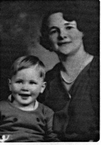 Loretta (Weller) Kelm and son Tom Kelm - 1932