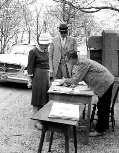 Membership drive at the Minnesota Landscape Arboretum - 1963?