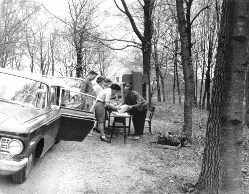 Membership drive at the Minnesota Landscape Arboretum - 1966?
