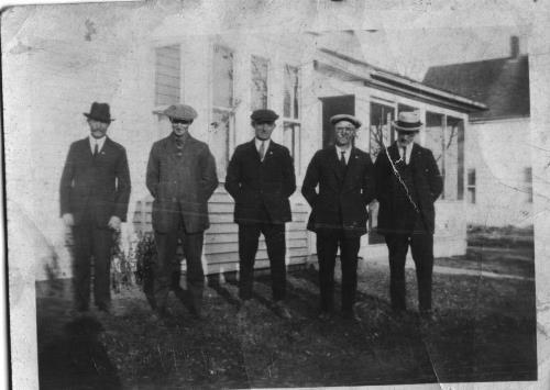 Alois Kerber and sons, Alois, William F. Jacob, Dan and Matt. - circa unknown