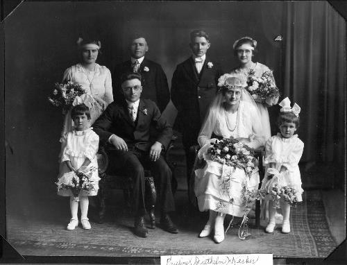 Dan and Pauline (Diethelm) Kerber's wedding portrait - June 1, 1920
