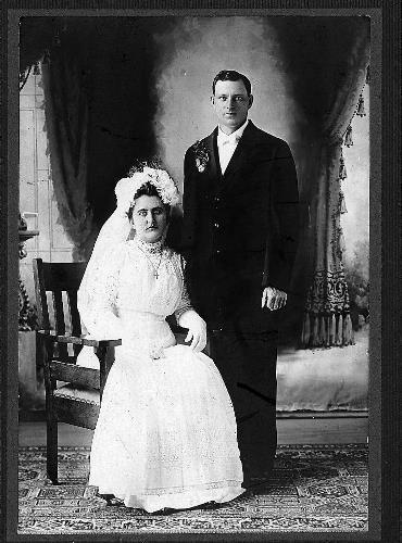 John "Jack" and Elizabeth (Schlenk) Rettler's wedding photo - circa unknown