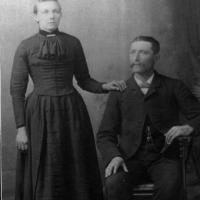 Alois & Elizabeth (Schutrop) Kerber's wedding portrait - March 2, 1886