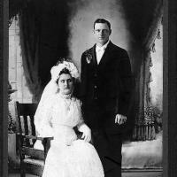 John "Jack" and Elizabeth (Schlenk) Rettler's wedding photo - circa unknown